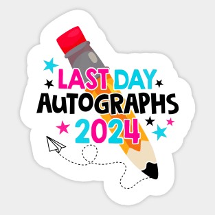 End Of The Year Autographs Last Day of School Summer Break Sticker